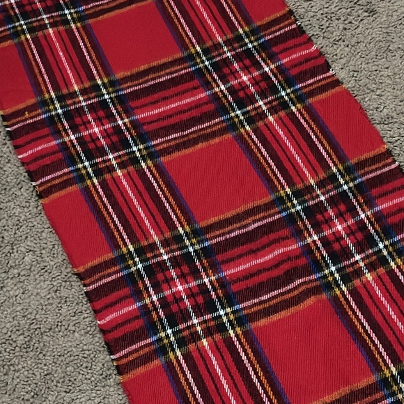 Gently Used Scarf-Gorgeous Red/Blue/Black Plaid-Twisted Fringe-12x65 - Picture 7 of 13